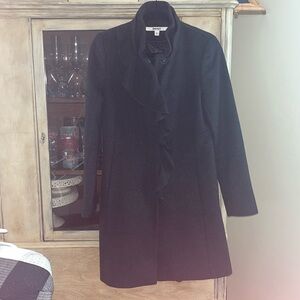 EUC women’s DKNY dress coat, charcoal gray, size 4